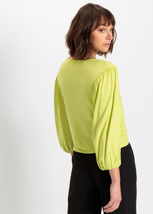 B.P.C bluzka limonkowa z wiązaniem 44/46.