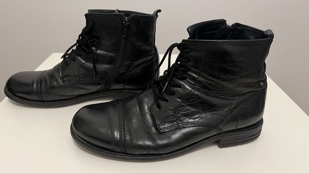 Czarne męskie sztyblety botki 40