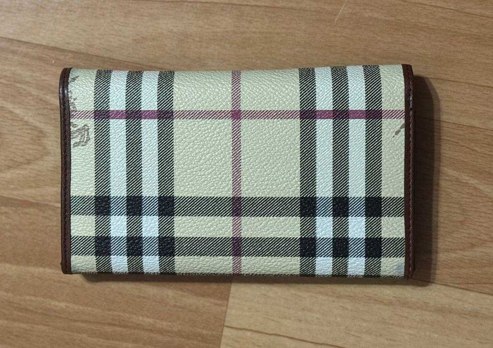 Гаманець Vintage Burberrys Nova Check Leather Wallet Оригінал