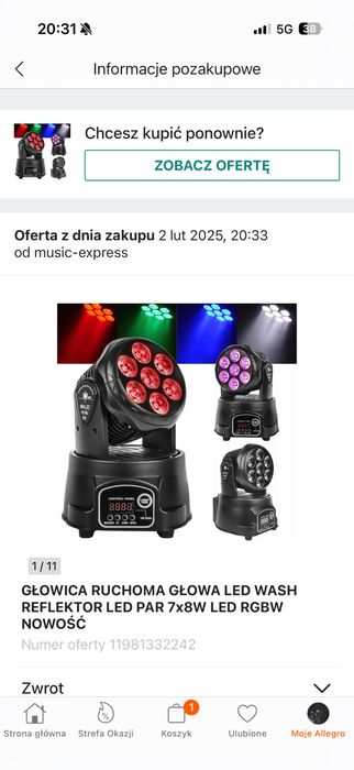 Osiwetlenie dj spot i wash