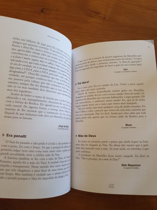 Livro Benfica - A Luz não se apaga