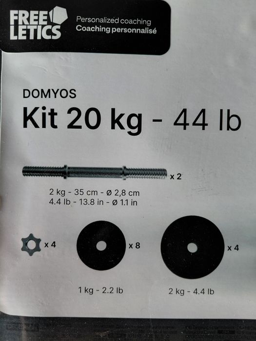 Kit Musculaçao 20kg mais Barra W com presilhas