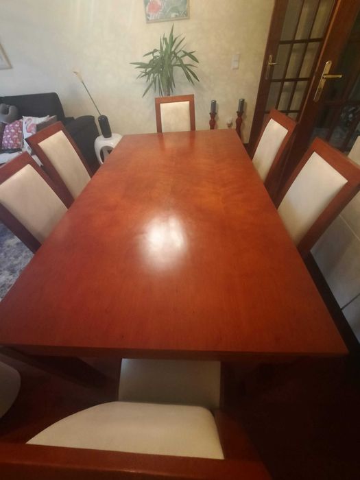 Mesa de cerejeira maciça 160x90cm extensível (cadeiras não incluídas)