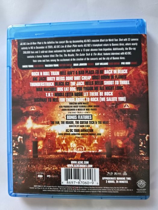 AC/DC Liva At River Plate  Blu ray stan bdb