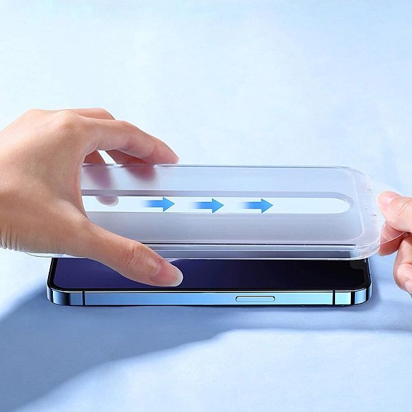 Joyroom Easy Fit szkło hartowane Full Screen ze stelażem montażowym do