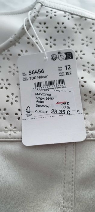 Casaco de menina novo