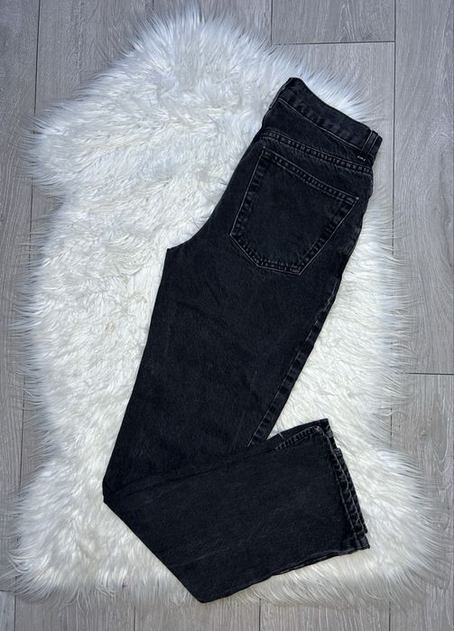 Czarne spodnie ASOS 26/32 casual wysoki stan, szeroka nogawka,  XS 170
