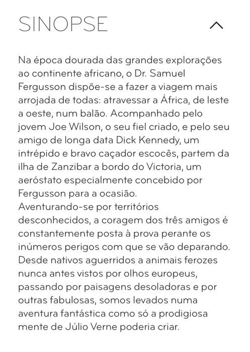 “Cinco Semanas em Balão”, Júlio Verne