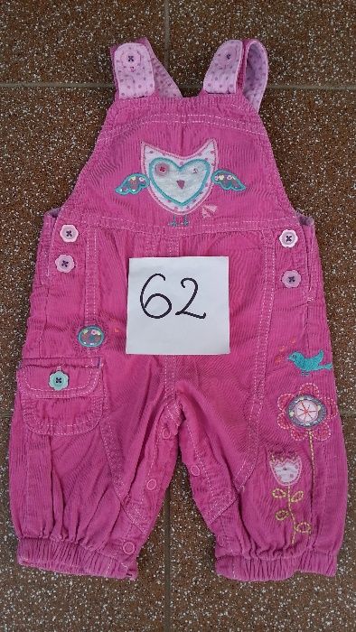 ogrodniczki sztruksowe stan bdb r.62