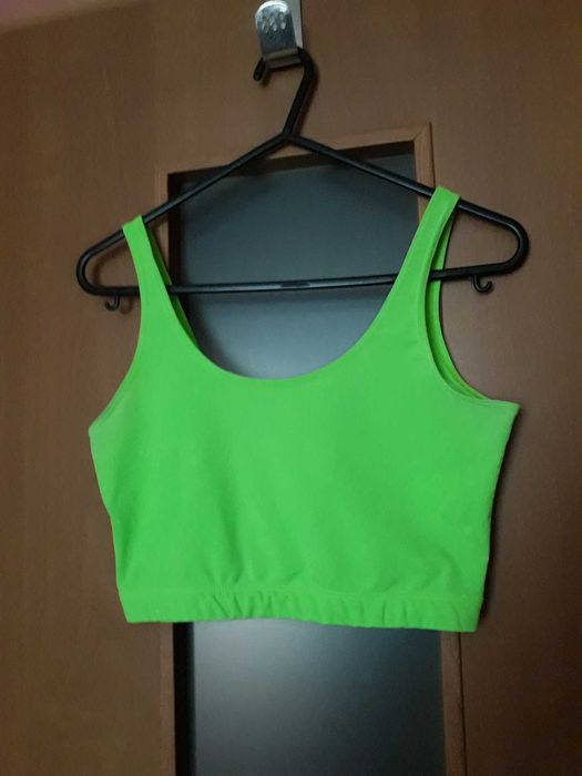 Legginsy, top, komplet sportowy getry zielone viktorowna S