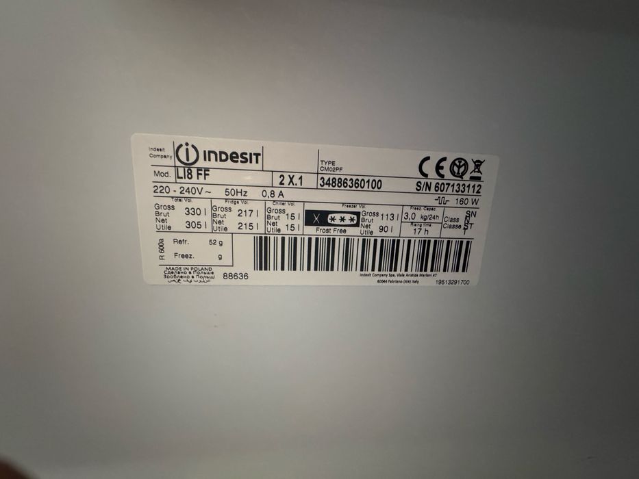 Lodówka Indesit