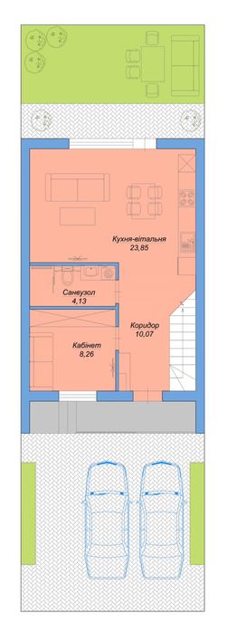 Новий таунхаус 93 м² | 3 кімнати | всі комунікації | задній двір та місце під 2 авто