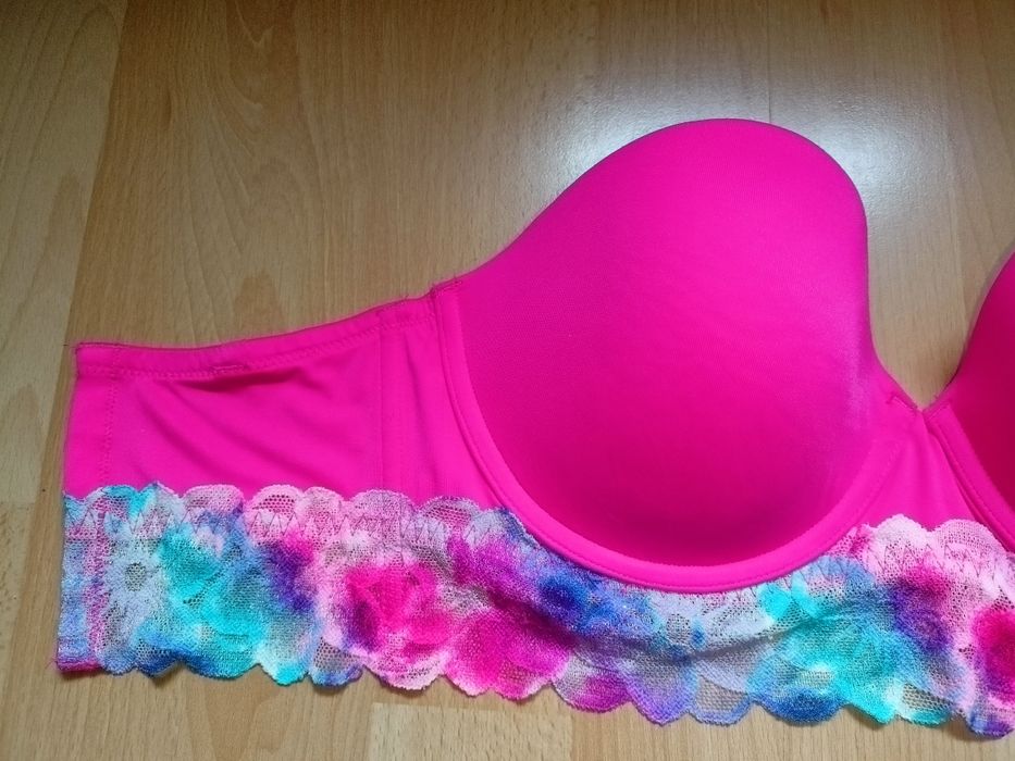 Różowy neonowy biustonosz Victoria's Secret PINK  70D