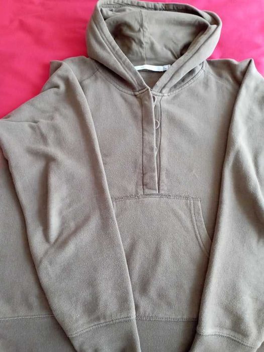 Camisola Desportiva Castanha com Carapuço e Bolso Cardada Women'Secret