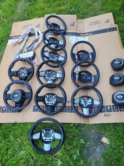 mini r50 r53 r56 r57 f56 f60 Kierownica Łopatki Poduszka Półka Bagażnika Wygłuszenie Maski Gałka Zmiany Biegów Podsufitka WSZYSTKIE RODZAJE MINI