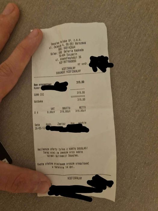 karta podarunkowa DOUGLAS 319ZŁ