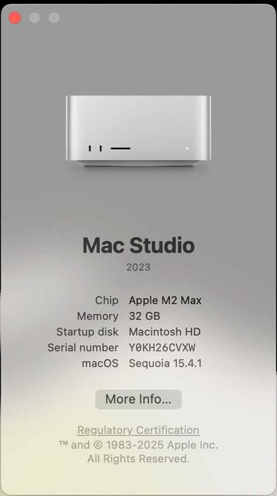 Mac Studio M2 Max - Garantia até 13/12/2028