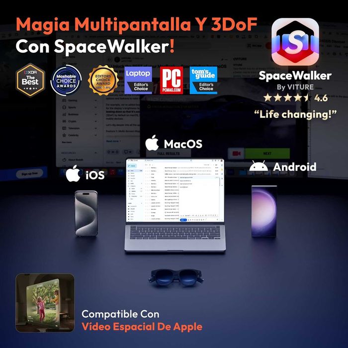 VITURE Pro XR/AR Óculos de 135" 120 Hz Full HD USADO  como novo!