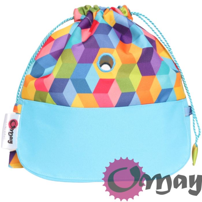 Turkusowy organizer OBAG MOON LIGHT worek kostka 3d komin OMAY