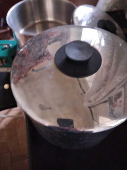 2 panelas grandes de inox novas preço saldos