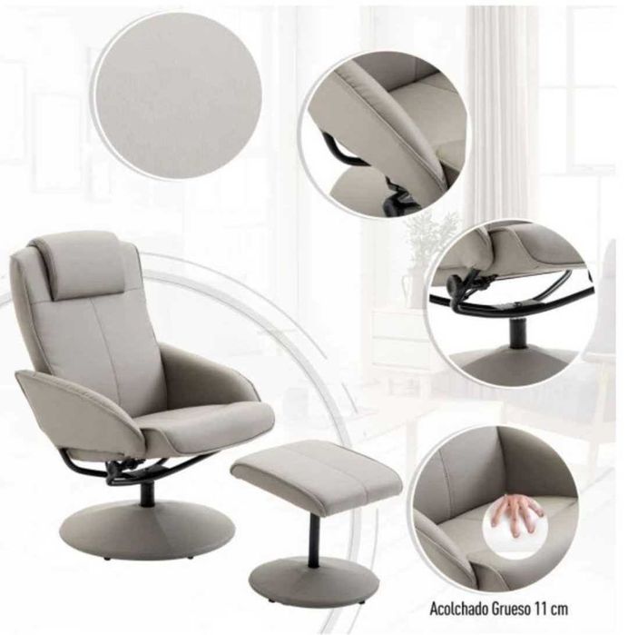 poltronas relax reclinável até 145° com apoio para os pés (preco cada)