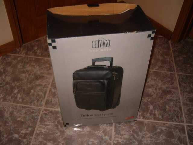 Mala Tellus Black - Trolley em Pele