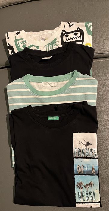 Koszulki dla chłopca (4 sztuki) roz. 164 Zara, Benetton, Cool Club