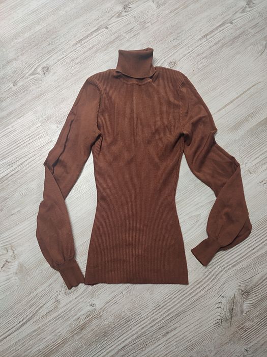 River Island 34 XS sweter damski golf długi rękaw prążek dopasowany