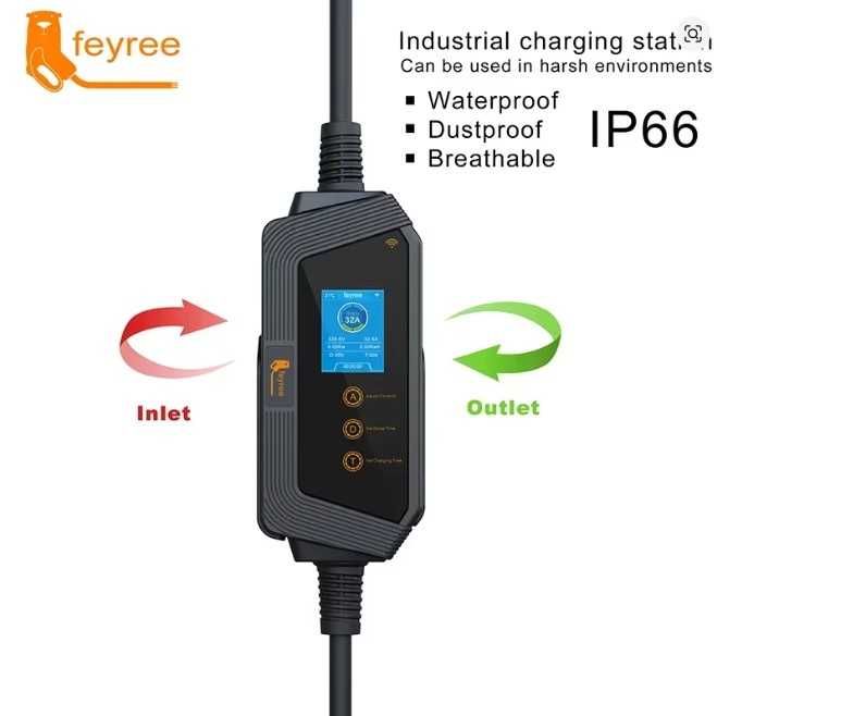 Зарядка електромобіля feyree Type1, GBT 7кВт 32А, 5 метрів з WiFi