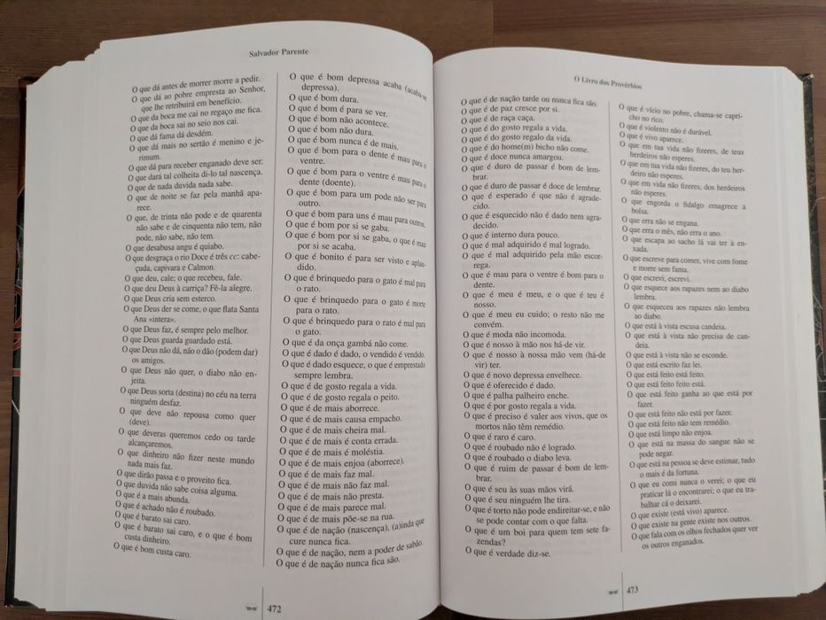 L " O Livro dos Provérbios " Salvador Parente (Como Novo)