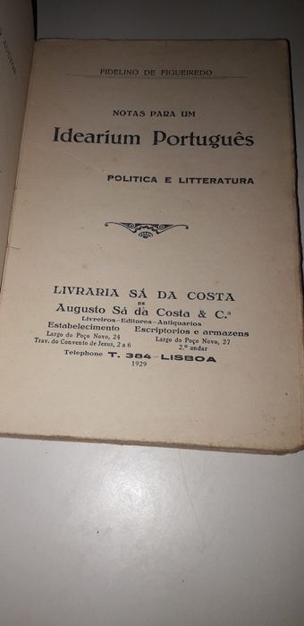 Notas para um Idearium Português - Fidelino de Figueiredo (1929)