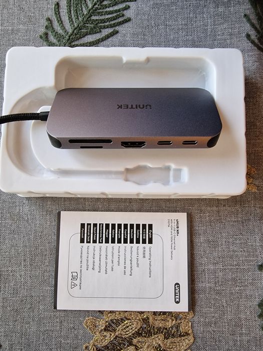 Hub USB  Unitek D1071A N9+ USB-C HDMI, PD100W czytnik kart