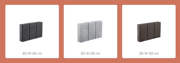 Obrzeże palisadowe, dekoracyjne TREO 8x30x50 cm POLBRUK PROMOCJA rando