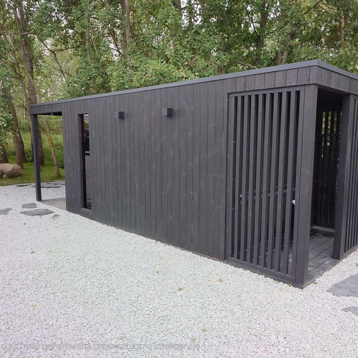 Nowoczesny domek ogrodowy, drewutnia, wiata  ZEN 2,5x6,5m