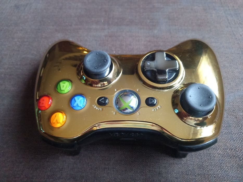 Złoty kontroler pad Star Wars do xbox 360 Gold chrome