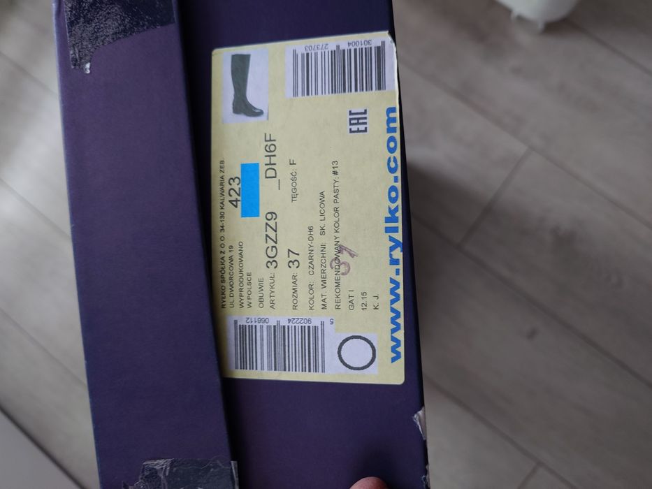 Kozaki damskie RYŁKO roz.37 jak nowe