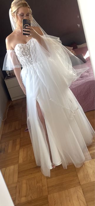 Suknia ślubna gorset