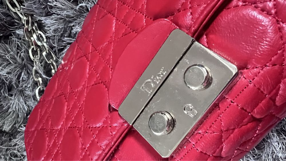 Torebka mała Christian Dior czerwona