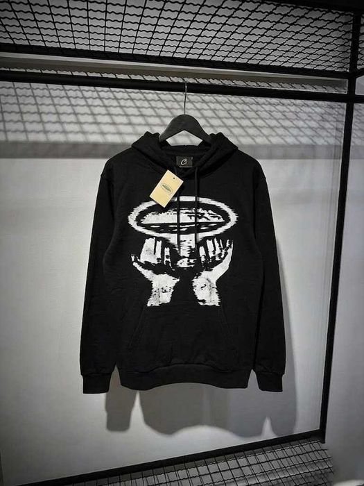 Cotton 1OO% • Черное Худи Corteiz Hands • Кофта Велике Лого Руки • XS-XXL