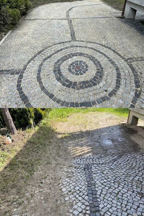 Czyszczenie kostki brukowej, elewacji, dachów