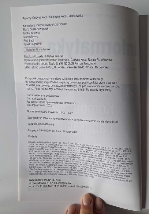 G. Koba Informatyka 1-3 b.db 9788396479402