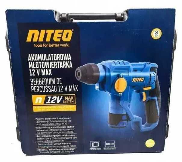 MOCNA AKU Młotowiertarka udarowa 12V MAX Bateria Akumulator Niteo