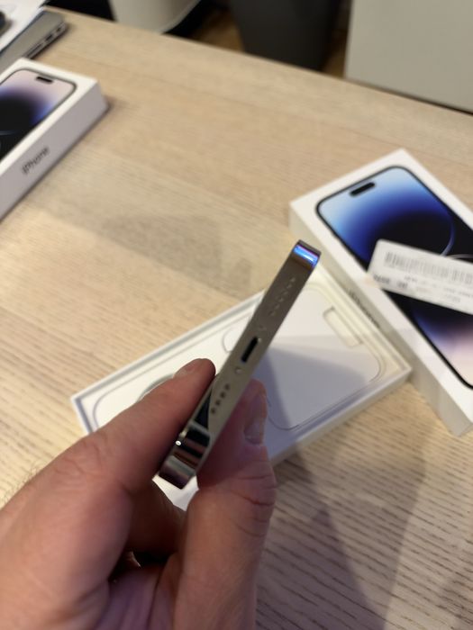 iPhone 14 Pro Max 256 GB - Silver, stan idealny, pełny komplet, nowy kabel