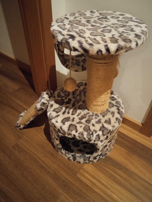 Ginásio para gato, com cama