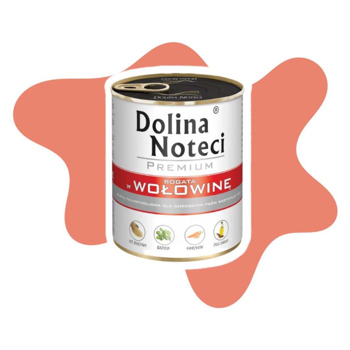 Dolina Noteci Premium Bogata w wołowinę 18x800g Wołowina pełnoporcjowa karma dla dorosłych psów wszystkich ras