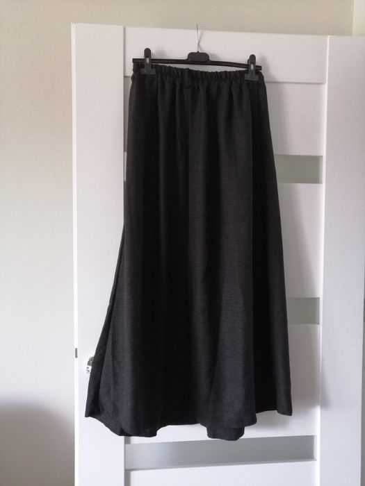 Długa czarna spódnica maxi melanż dekatyzowana m L xl