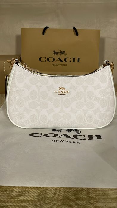 Mala Coach New York – Branca com Monograma Clássico