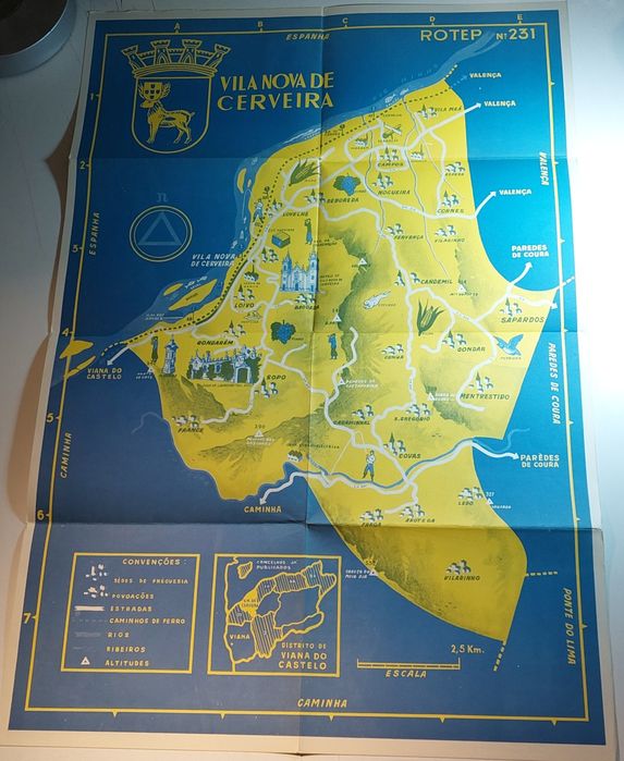 Vila Nova de Cerveira - Roteiro ROTEP | Incluí Mapa Desdobrável