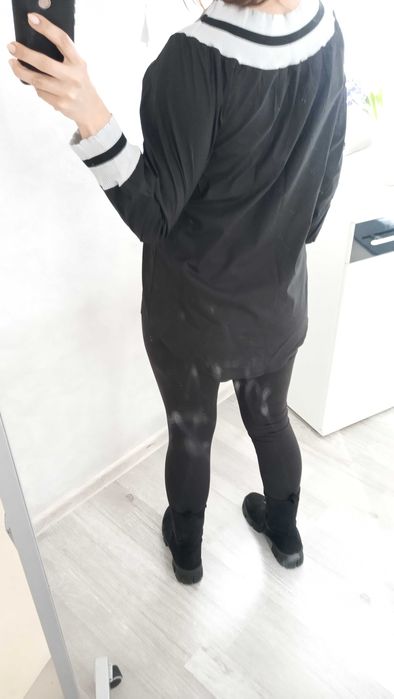 Czarna koszula guziki bawełna megi rozmiar 36 ściągacze