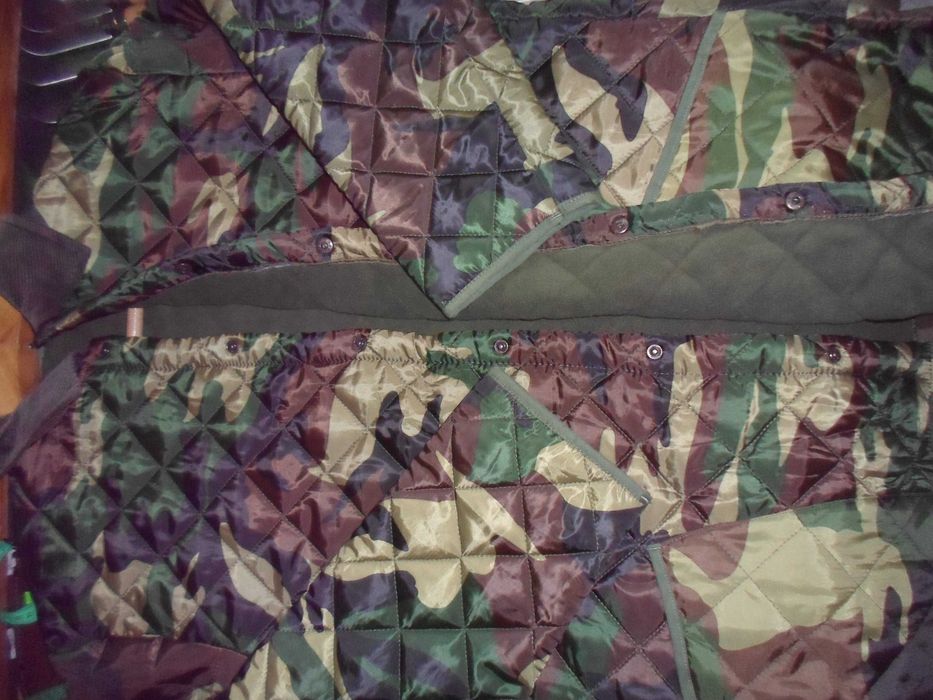 Kurtka Myśliwska Kamuflaż Leśny Woodland r.XL pikowana na polarze